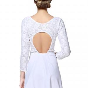 Women's Long Sleeve Lace Dress With..