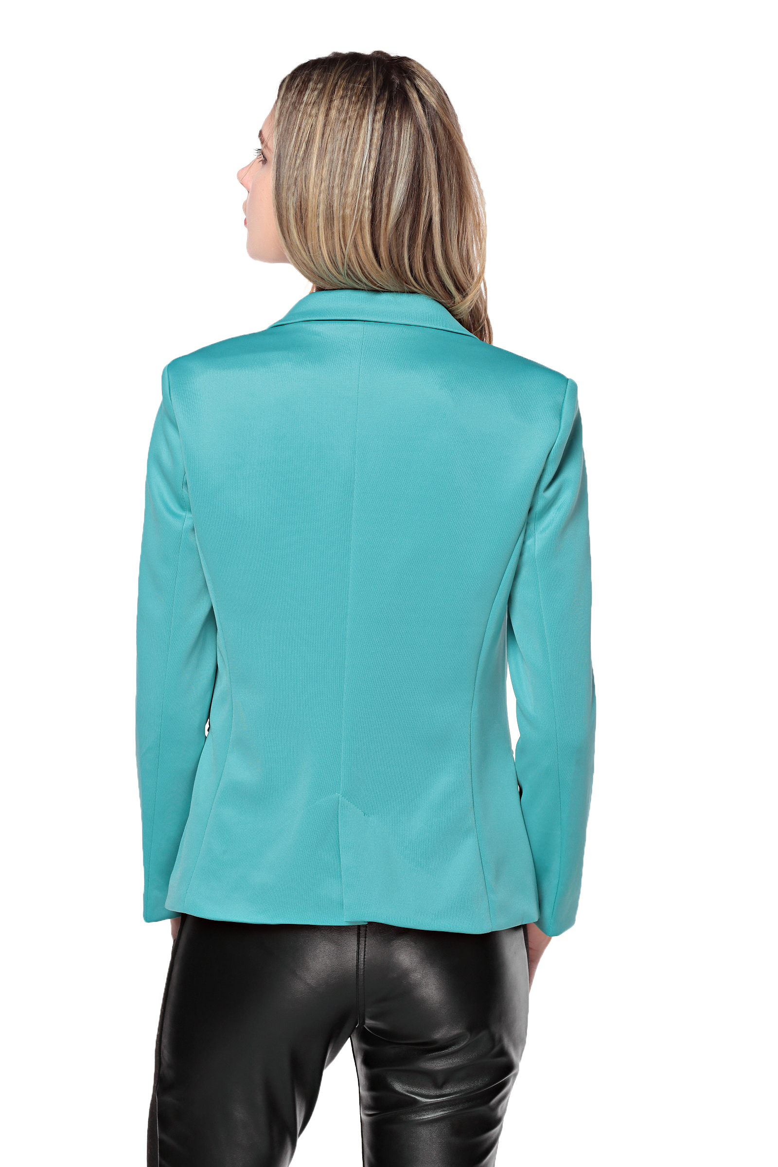 Women's Green Blazer With Point Collar C100810 on Luulla